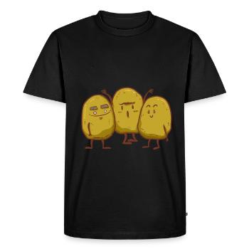 Amis de pommes de terre pour les meilleures amies et amies - T-shirt Premium bio Homme - noir - Devant - Nico (187cm)