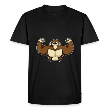 Chemise Muscle Monkey Gorilla pour enfants - T-shirt Premium bio Homme - noir - Devant - Nico (187cm)