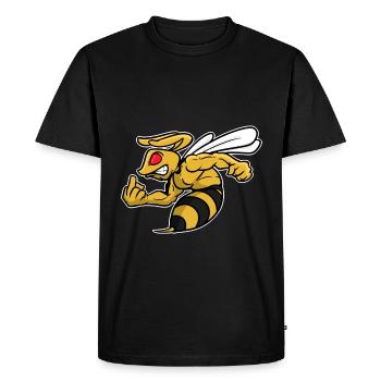 Abeille guêpe piquer le motif d'insecte du majeur - T-shirt Premium bio Homme - noir - Devant - Nico (187cm)