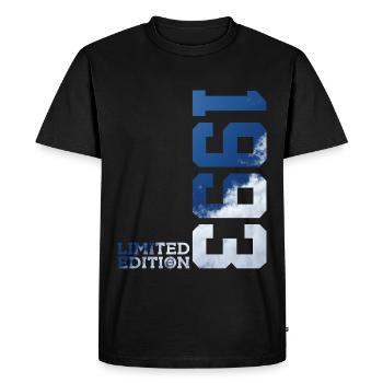 ÉDITION LIMITÉE 33E ANNIVERSAIRE 1993 - T-shirt Premium bio Homme - noir - Devant - Nico (187cm)