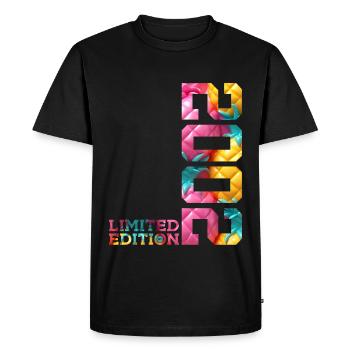 24E ANNIVERSAIRE ÉDITION LIMITÉE 2002 - T-shirt Premium bio Homme - noir - Devant - Nico (187cm)