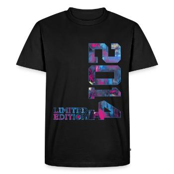 12E ANNIVERSAIRE 12 ANS ÉDITION LIMITÉE 2014 - T-shirt Premium bio Homme - noir - Devant - Nico (187cm)