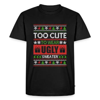 Ugly Deer Ugly Noël Chemises Pull - T-shirt Premium bio Homme - noir - Devant - Nico (187cm)