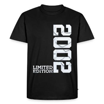 24E ANNIVERSAIRE ÉDITION LIMITÉE 2002 - T-shirt Premium bio Homme - noir - Devant - Nico (187cm)