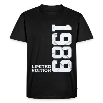 37TH BIRTHDAY LIMITED EDITION 1989 - Men's Premium Organic T-Shirt - black - Front - Nico (187cm)
