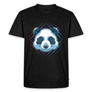 Panda - T-shirt Premium bio Homme - noir - Devant - Nico (187cm)