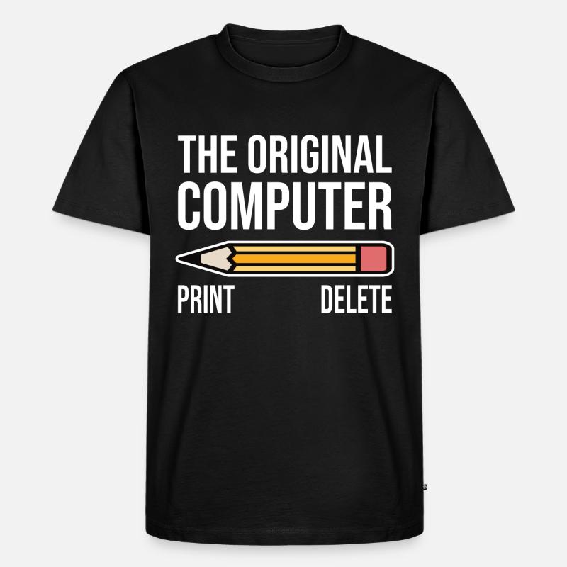 The Original Computer - Männer Premium Bio T-Shirt - Schwarz