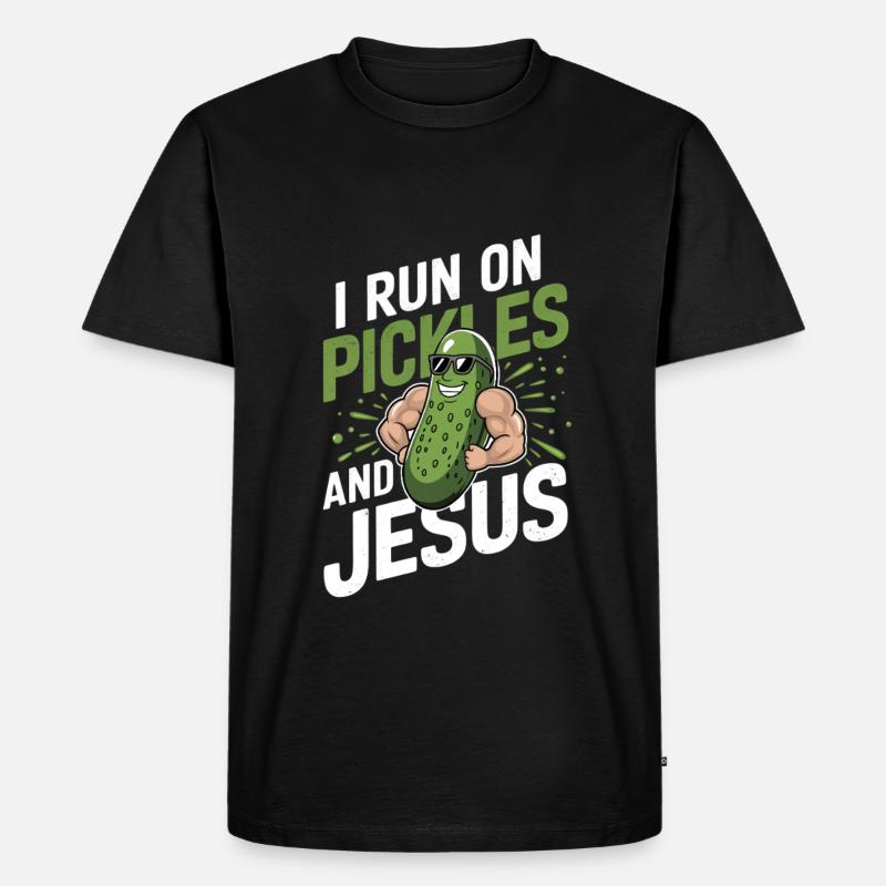 Gurke Jesus Glaube Christ - Männer Premium Bio T-Shirt - Schwarz