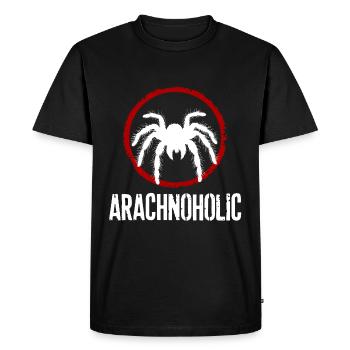 Silhouette de grande tarentule poilue arachnoholic - T-shirt Premium bio Homme - noir - Devant - Nico (187cm)