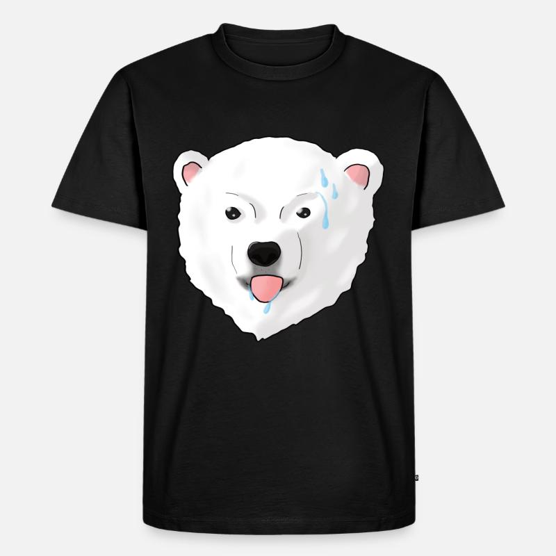Eisbär - Männer Premium Bio T-Shirt - Schwarz
