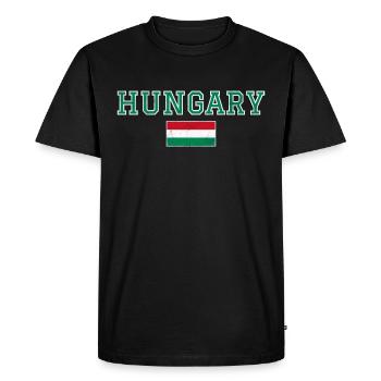Hungary - Men's Premium Organic T-Shirt - black - Front - Nico (187cm)