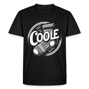 Cool sock - fun motivational design - Men's Premium Organic T-Shirt - black - Front - Nico (187cm)