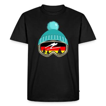 Ski jumping Skiflug Germany funny gift - Men's Premium Organic T-Shirt - black - Front - Nico (187cm)