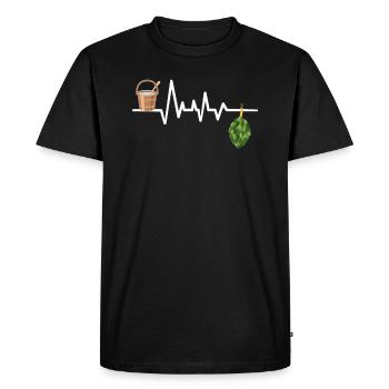Sauna Sauna-Maître Cadeau Saunage - T-shirt Premium bio Homme - noir - Devant - Nico (187cm)