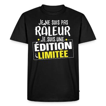 Râleur Grincheux Grognon Cadeau Homme Humour - T-shirt Premium bio Homme - noir - Devant - Nico (187cm)