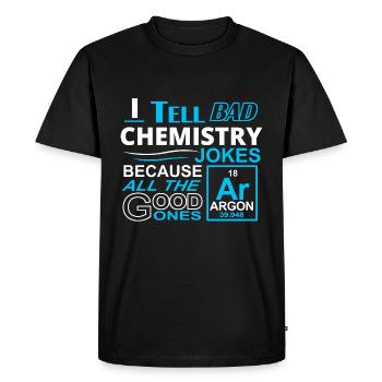 Science de blagues de chimie mauvaise t-shirt - T-shirt Premium bio Homme - noir - Devant - Nico (187cm)