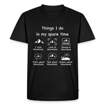 Mountain lovers (black) - Men's Premium Organic T-Shirt - black - Front - Nico (187cm)