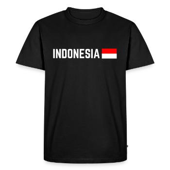 Indonesia Flag Sports Lovers Indonesian - T-shirt Premium bio Homme - noir - Devant - Nico (187cm)