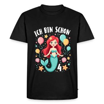 I'm Already 4 Mermaid Birthday Girl - Men's Premium Organic T-Shirt - black - Front - Nico (187cm)
