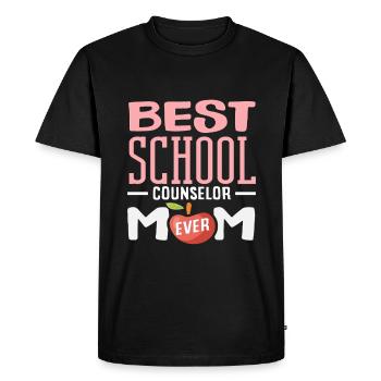 Meilleure maman conseillère scolaire de tous les temps - T-shirt Premium bio Homme - noir - Devant - Nico (187cm)