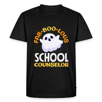 Le fantôme du conseiller scolaire de Fab-Boo-Lou - T-shirt Premium bio Homme - noir - Devant - Nico (187cm)