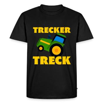 Tractor Trek Tractor Pulling Tractor Gift - Men's Premium Organic T-Shirt - black - Front - Nico (187cm)