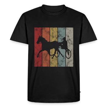 Chevaux de trot Trabrennsport Courses de chevaux - T-shirt Premium bio Homme - noir - Devant - Nico (187cm)