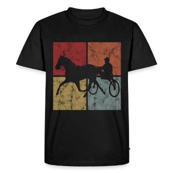 Trotting Horse Equine Trotting Sport Horse Racing - Men's Premium Organic T-Shirt - black - Front - Nico (187cm)