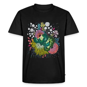 Underwater World - Men's Premium Organic T-Shirt - black - Front - Nico (187cm)