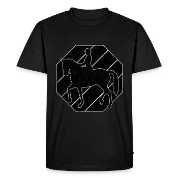 Dressage Cavalier de dressage Cheval d’équitation - T-shirt Premium bio Homme - noir - Devant - Nico (187cm)