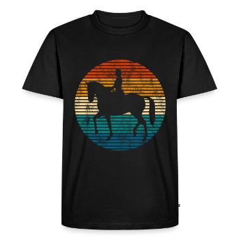 Dressage Cavalier de dressage Cheval d’équitation - T-shirt Premium bio Homme - noir - Devant - Nico (187cm)