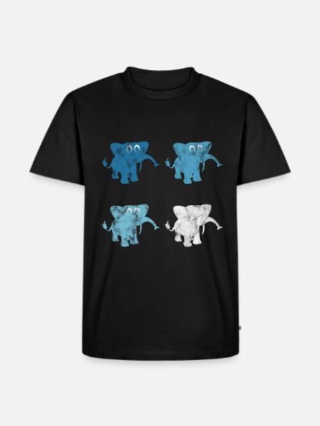 Eléphant éléphant pour enfants - T-shirt Premium bio Homme - noir
