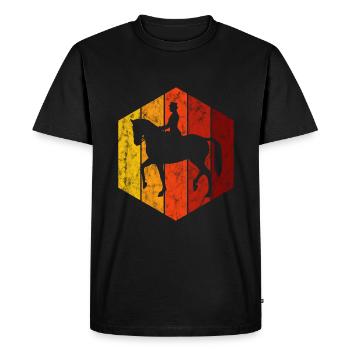 Dressur Dressurreiten Dressurreiter Reiten Pferd - Männer Premium Bio T-Shirt - Schwarz - Vorne - Nico (187cm)