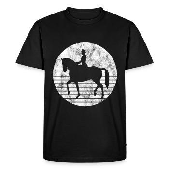 Dressage Cavalier de dressage Cheval d’équitation - T-shirt Premium bio Homme - noir - Devant - Nico (187cm)