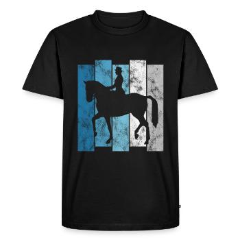 Dressage Cavalier de dressage Cheval d’équitation - T-shirt Premium bio Homme - noir - Devant - Nico (187cm)