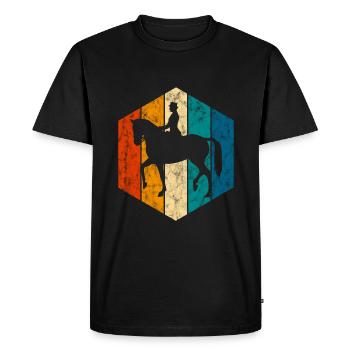 Dressage Cavalier de dressage Cheval d’équitation - T-shirt Premium bio Homme - noir - Devant - Nico (187cm)
