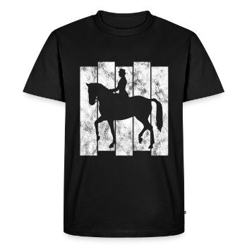 Dressage Cavalier de dressage Cheval d’équitation - T-shirt Premium bio Homme - noir - Devant - Nico (187cm)