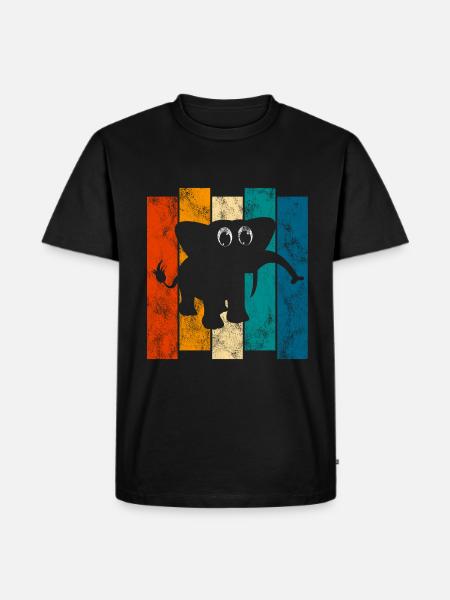 Eléphant éléphant pour enfants - T-shirt Premium bio Homme - noir