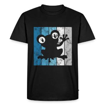 Frog Frogs Gift for Kids Funny Funny - Men's Premium Organic T-Shirt - black - Front - Nico (187cm)