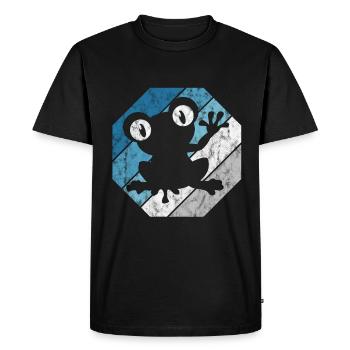 Frog Frogs Gift for Kids Funny Funny - Men's Premium Organic T-Shirt - black - Front - Nico (187cm)