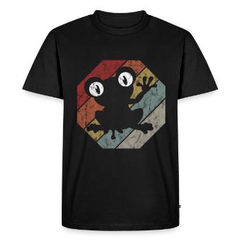 Frog Frogs Gift for Kids Funny Funny - Men's Premium Organic T-Shirt - black - Front - Nico (187cm)