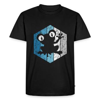 Frog Frogs Gift for Kids Funny Funny - Men's Premium Organic T-Shirt - black - Front - Nico (187cm)