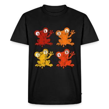 Frog Frogs Gift for Kids Funny Funny - Men's Premium Organic T-Shirt - black - Front - Nico (187cm)