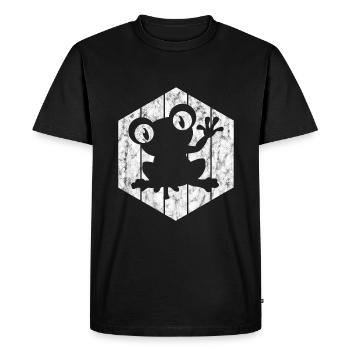 Frog Frogs Gift for Kids Funny Funny - Men's Premium Organic T-Shirt - black - Front - Nico (187cm)