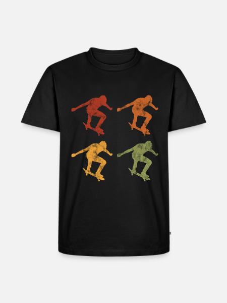 Skateboarder Skateboard Skater Skate Skateing - Men's Premium Organic T-Shirt - black