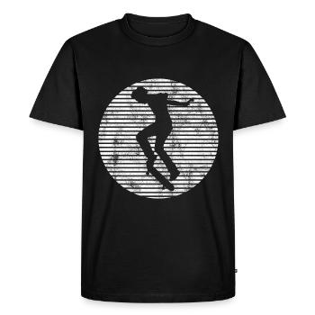 Skateboarder Skateboard Skater Skate Skateing - T-shirt Premium bio Homme - noir - Devant - Nico (187cm)