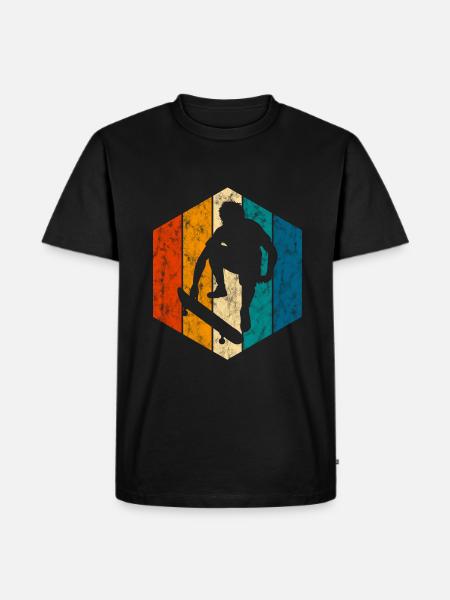Skateboard Skateboarder Skater Skate Skateing - Men's Premium Organic T-Shirt - black