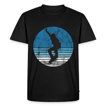 Skateboard Skateboarder Skater Skate Skateing - T-shirt Premium bio Homme - noir - Devant - Nico (187cm)