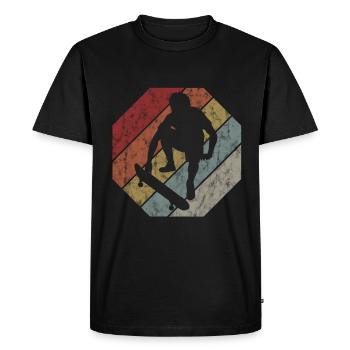 Skateboard Skateboarder Skater Skate Skateing - T-shirt Premium bio Homme - noir - Devant - Nico (187cm)