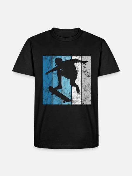 Skateboard Skateboarder Skater Skate Skateing - Men's Premium Organic T-Shirt - black
